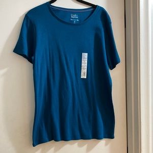 3 for $10 ❤️Croft &Barrow Sz M Teal green Crewneck T-shirt